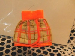 1451 BARBIE DOLL TANGERINE SCENE 1970 PLAID WRAP SKIRT SOLO